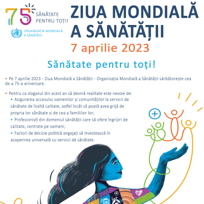 Poster 2 Ziua Mondială a Sănătăţii - 7 aprilie 2023 - „Sănătate pentru toți”